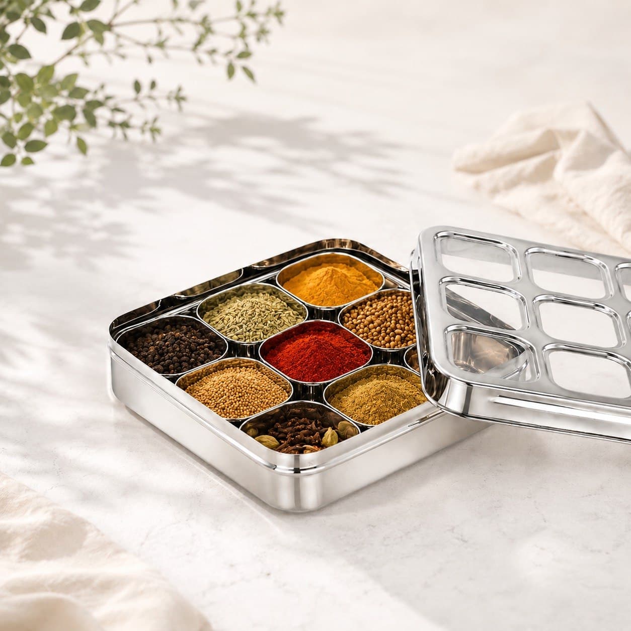 Square Spice Box | 9 Cups